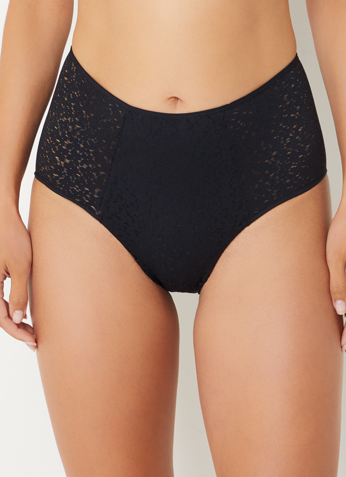 Chantelle High waisted slip met kant - detail 3 zwart
