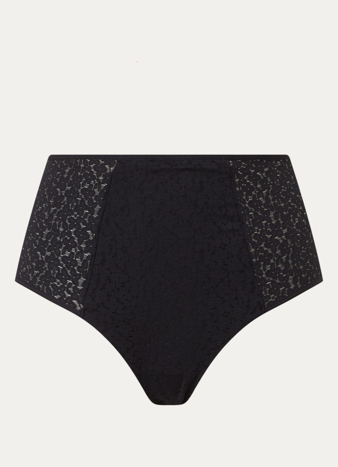 Chantelle High waisted slip met kant - voorkant 2 zwart