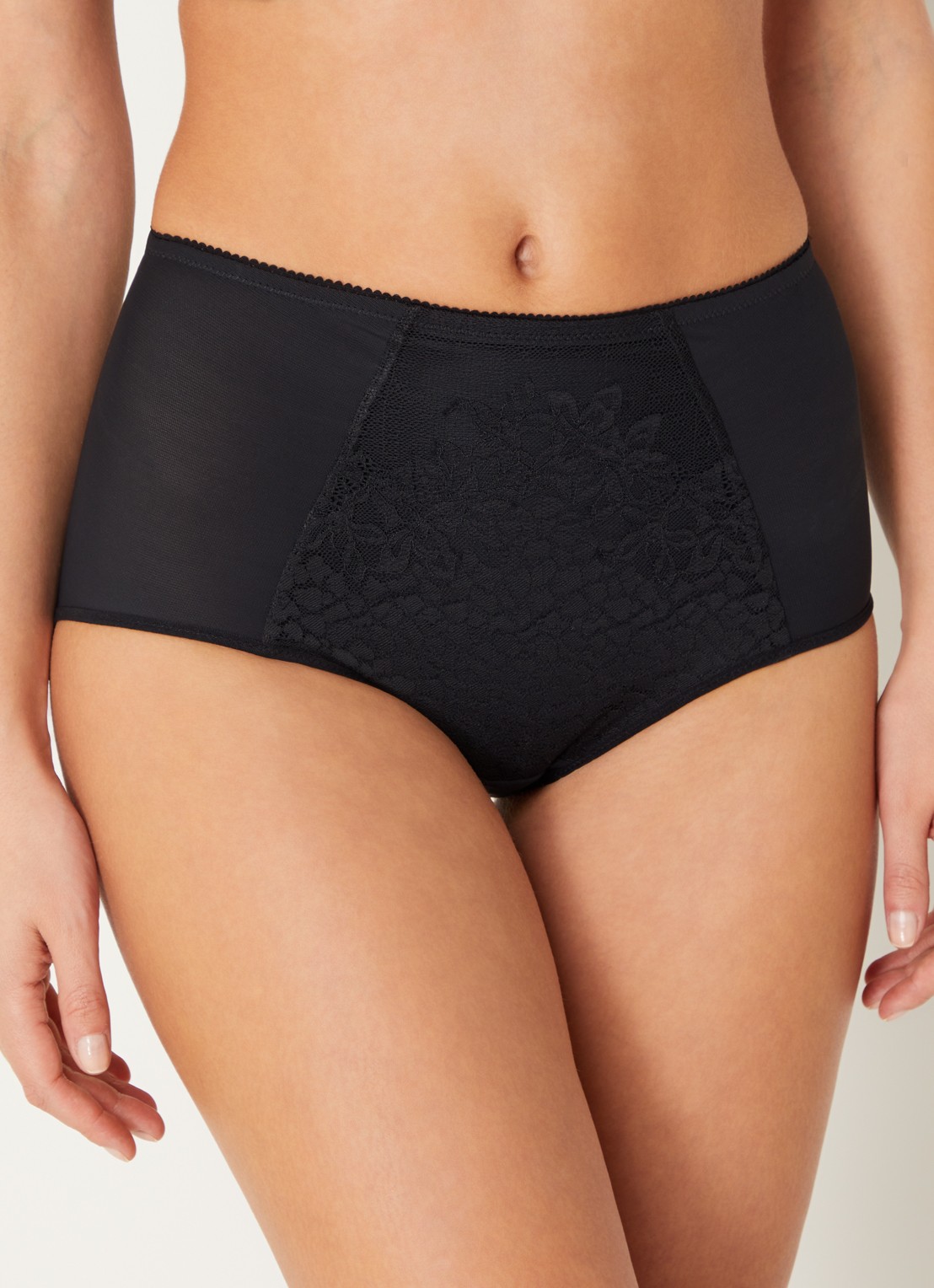 Chantelle High waisted slip met kant - detail 4 zwart