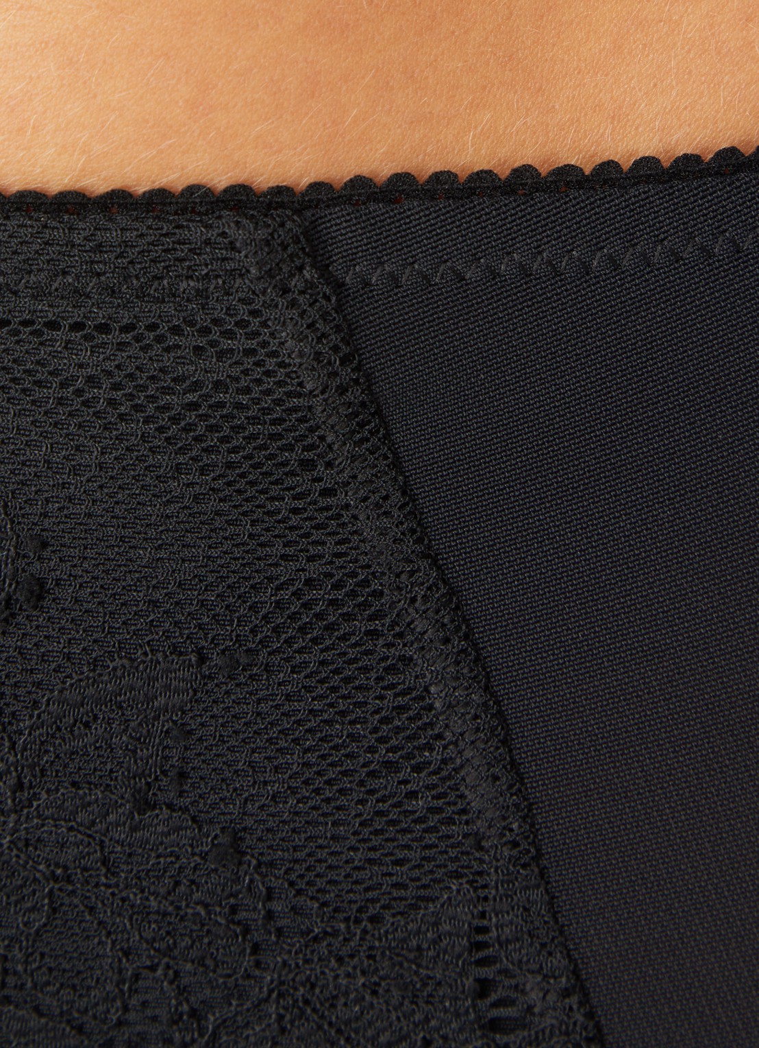 Chantelle High waisted slip met kant - detail 5 zwart