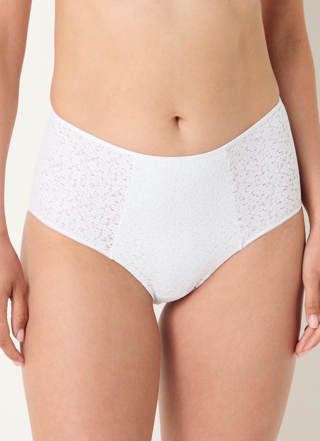 Chantelle High waisted slip met kant - detail 2 wit