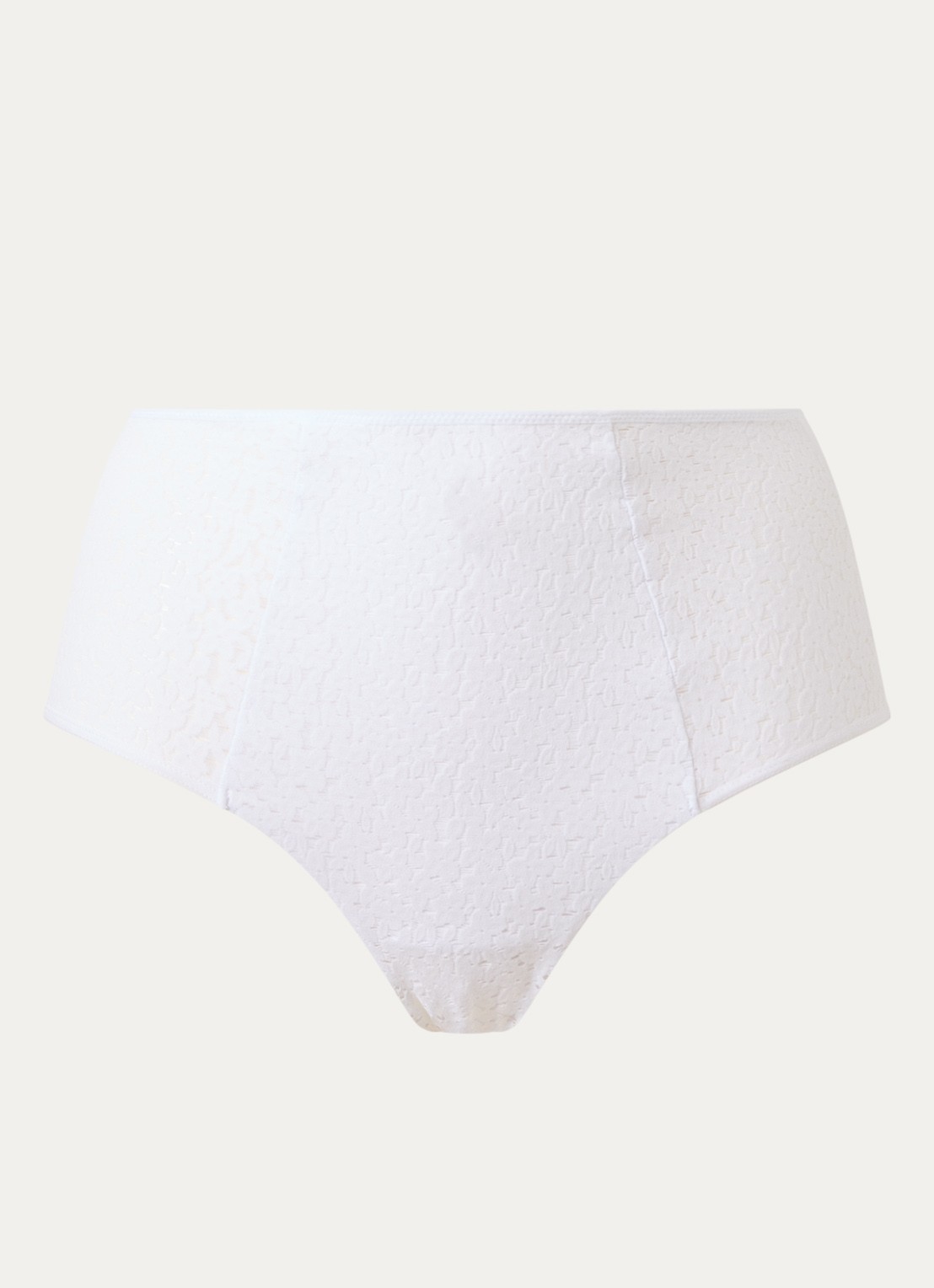 Chantelle High waisted slip met kant - voorkant 4 wit