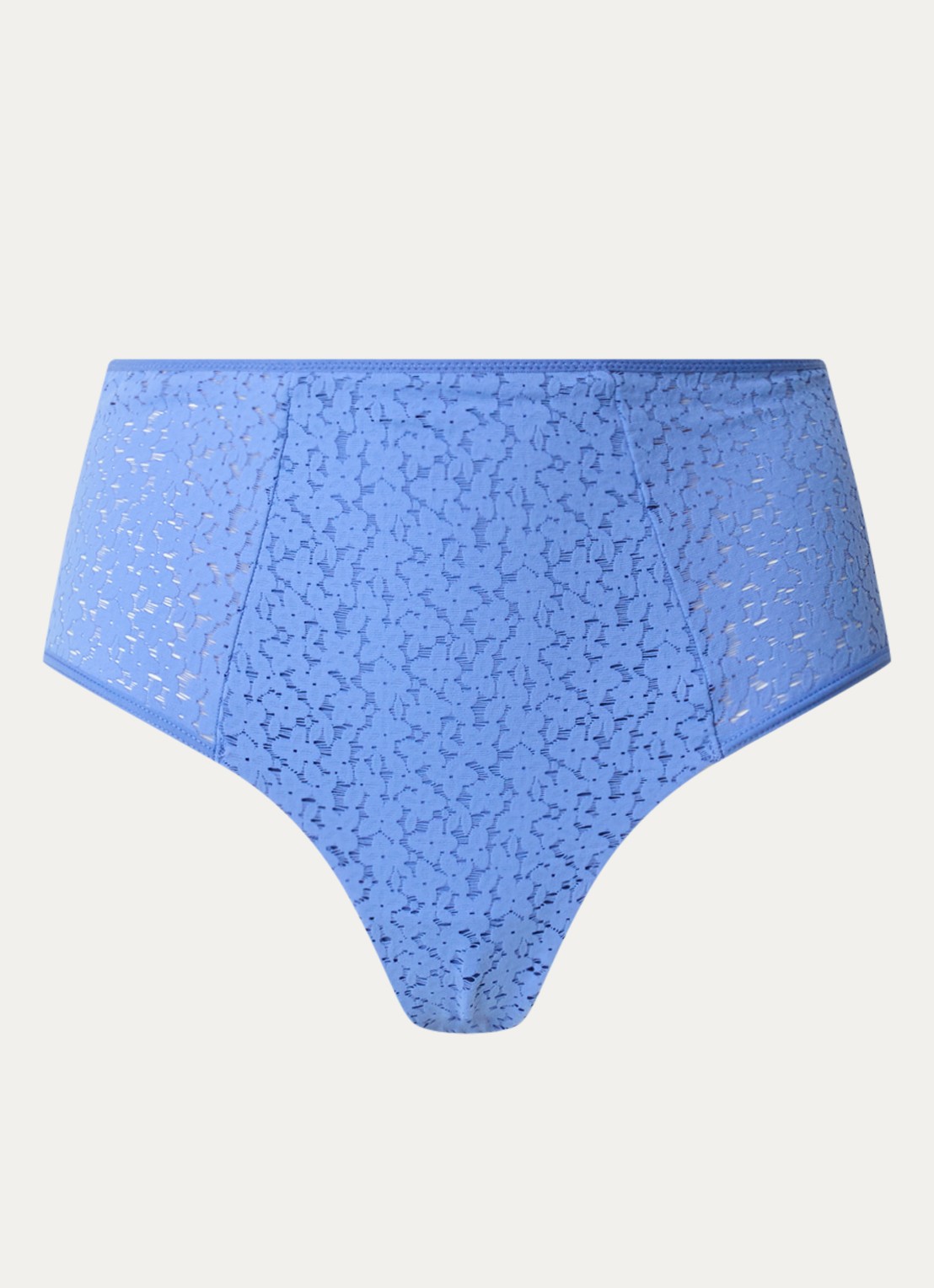 Chantelle High waisted slip met kant - voorkant 3 blauw