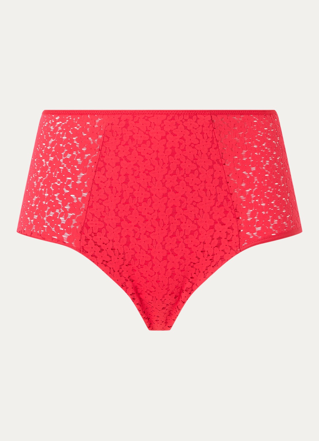 Chantelle High waisted slip met kant - voorkant 4 rood
