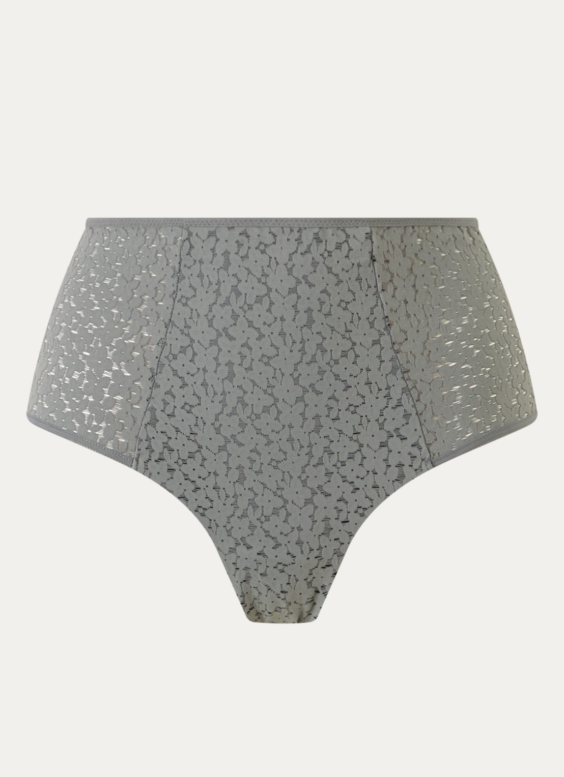 Chantelle High waisted slip met kant - voorkant olijfgroen