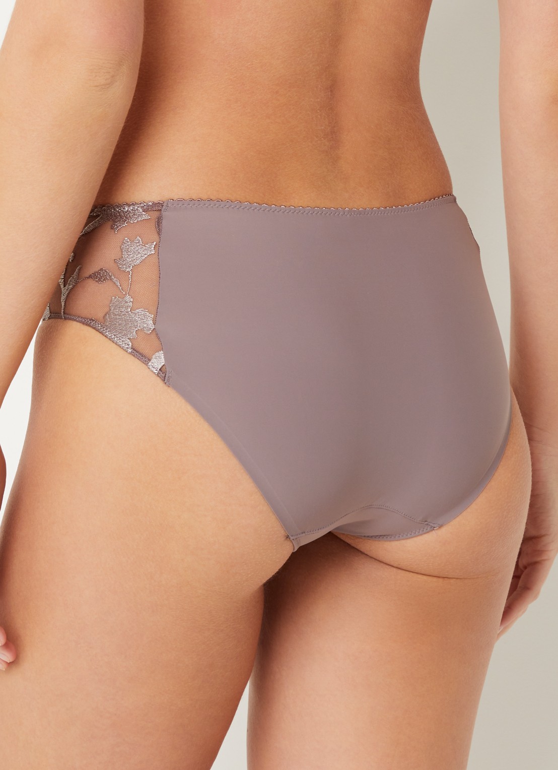 Chantelle Hipster met details van kant - achterkant 3 taupe