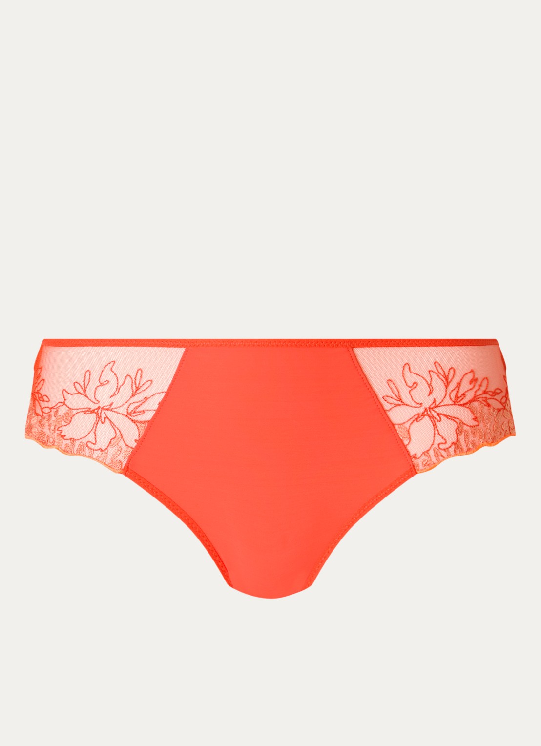 Chantelle Hipster met kant en mesh - voorkant rood