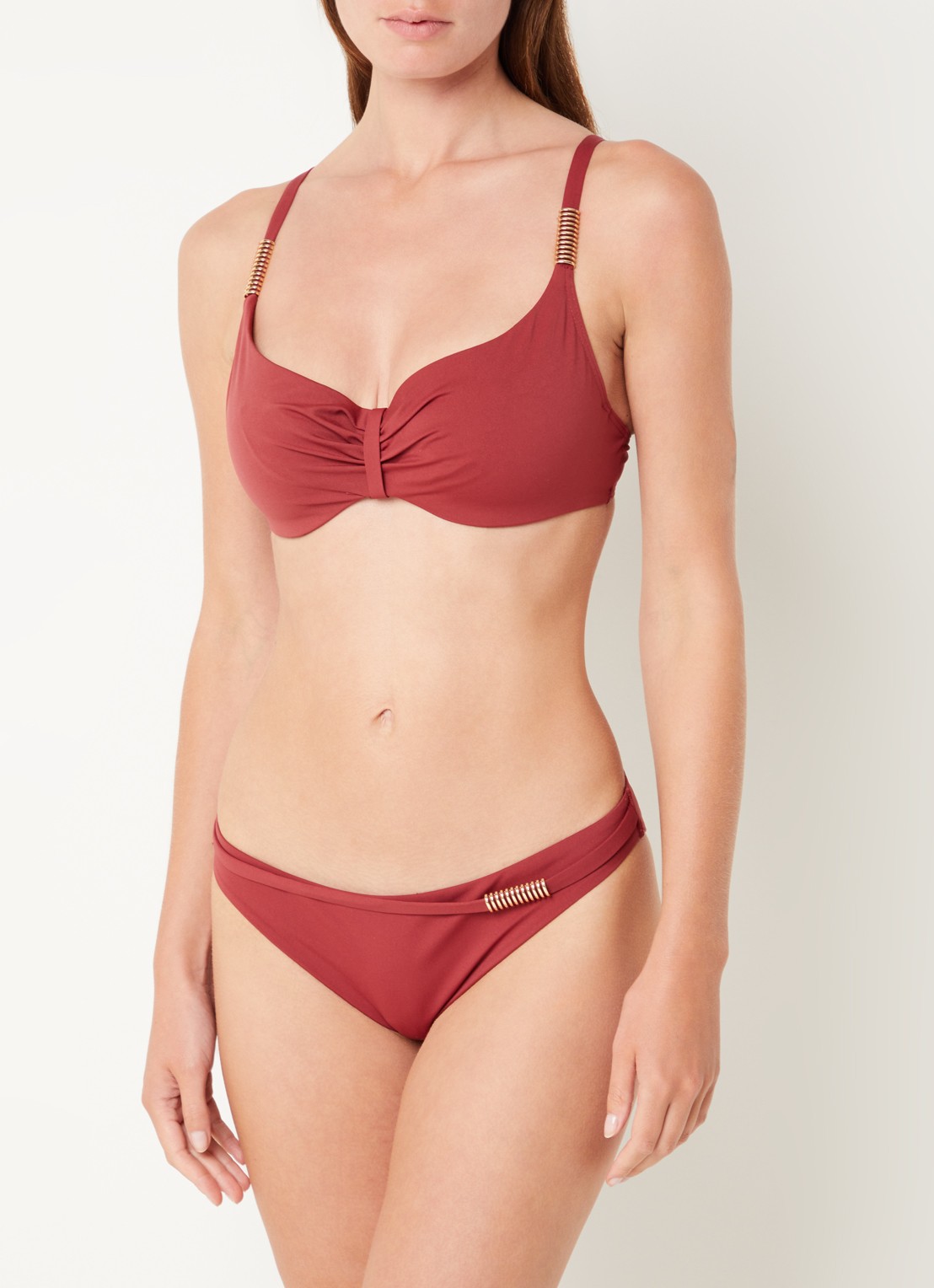 Chantelle Icon bikinitop met beugel - detail 4 donkerrood