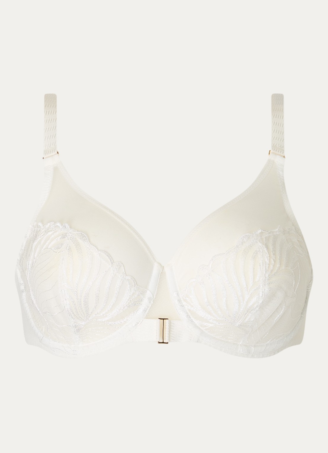 Chantelle Legend beugel bh van mesh - voorkant gebroken wit