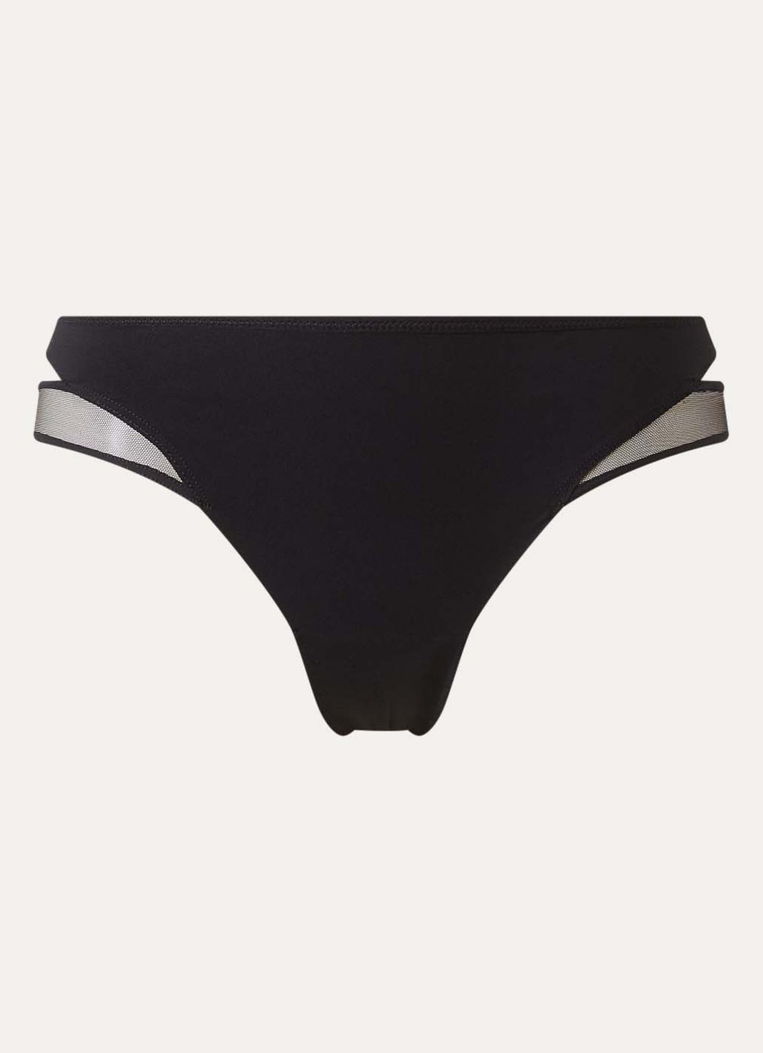 Chantelle Li tanga met mesh - voorkant 2 zwart