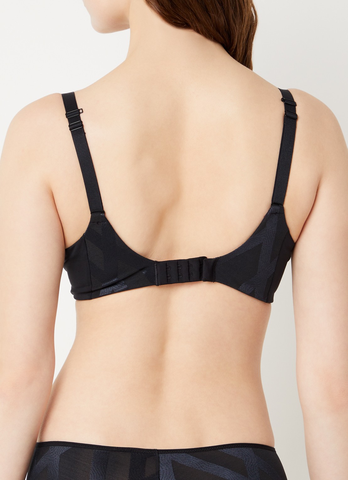 Chantelle Li voorgevormde beugel bh met overlay van mesh - achterkant 6 zwart