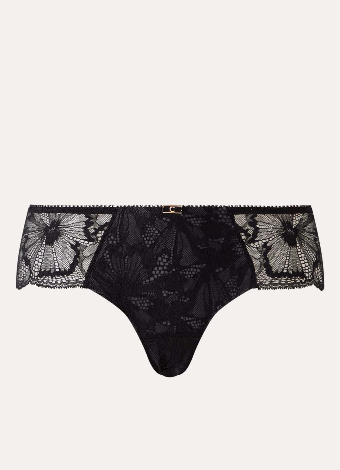 Chantelle Muse shorty van kant - voorkant 4 zwart