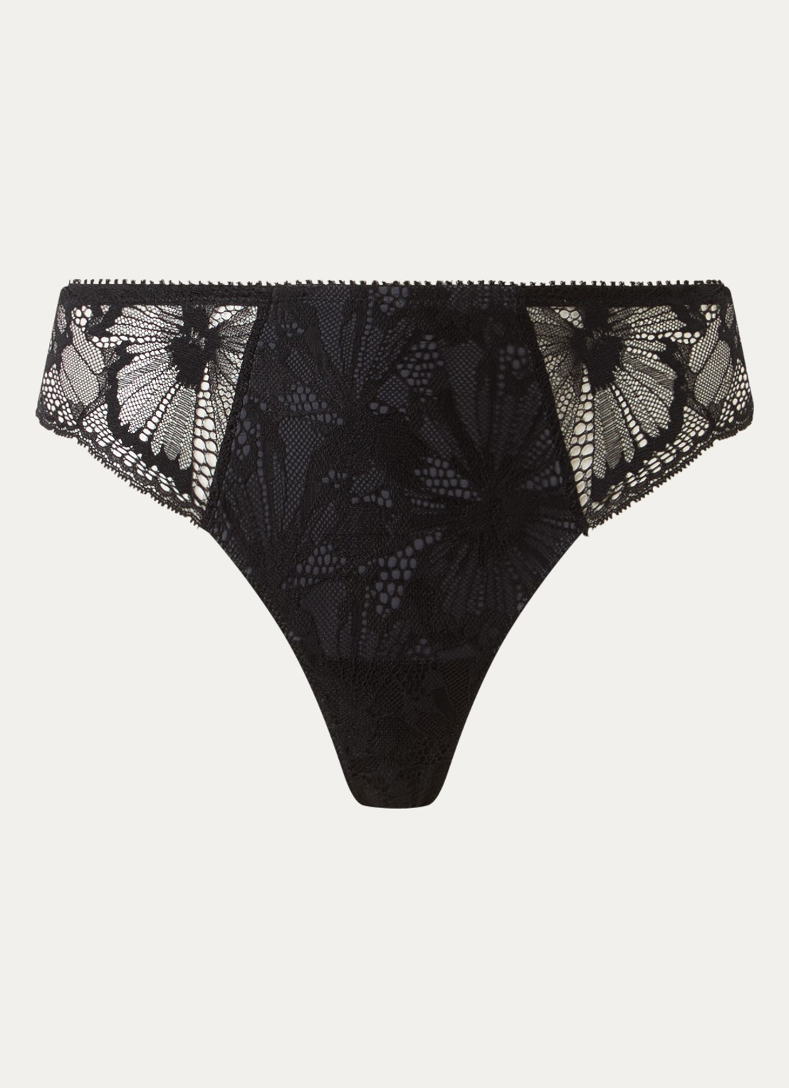 Chantelle Muse tanga van kant - voorkant 3 zwart