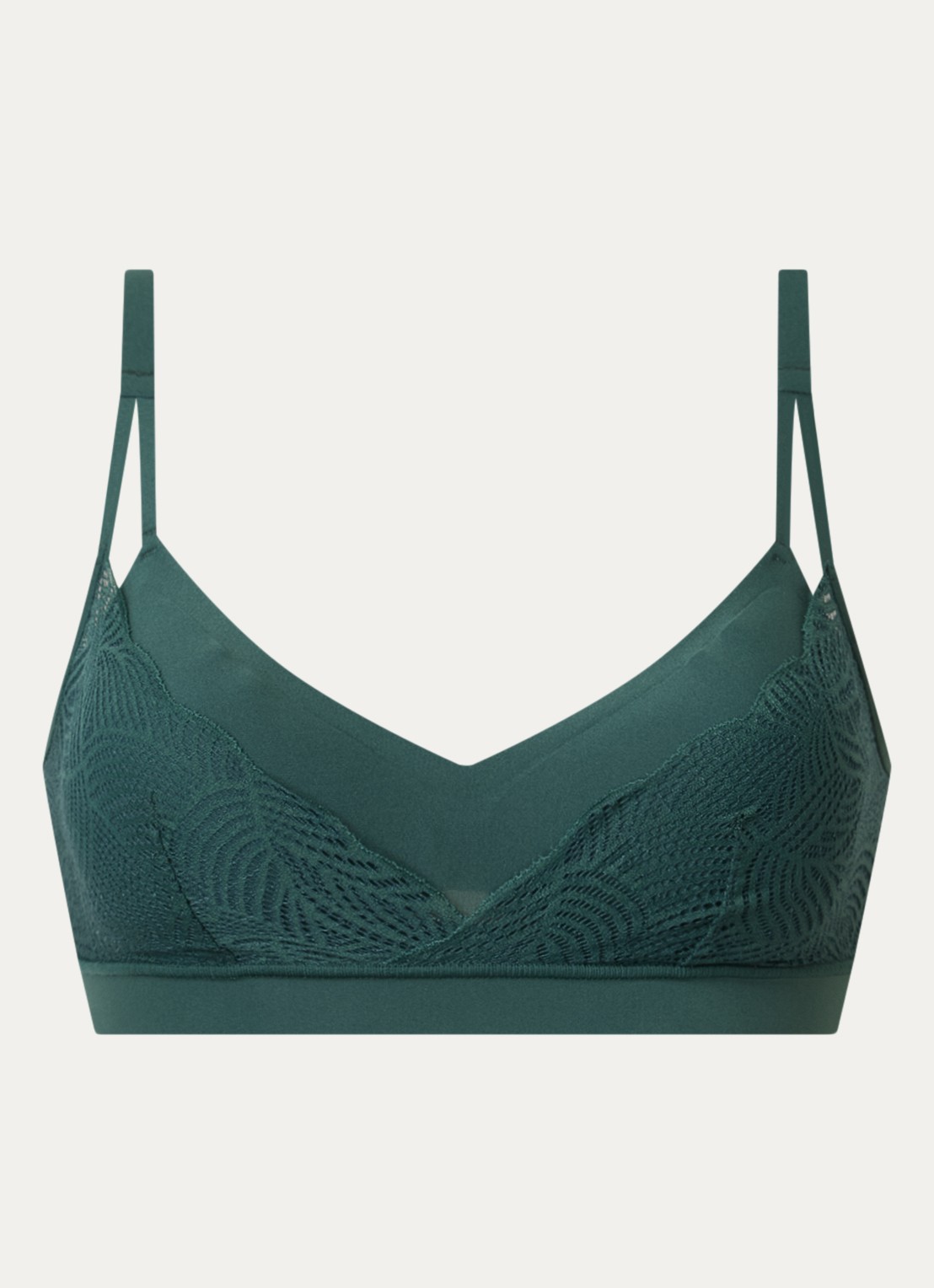 Chantelle Naadloze bralette met uitneembare vulling - voorkant groen