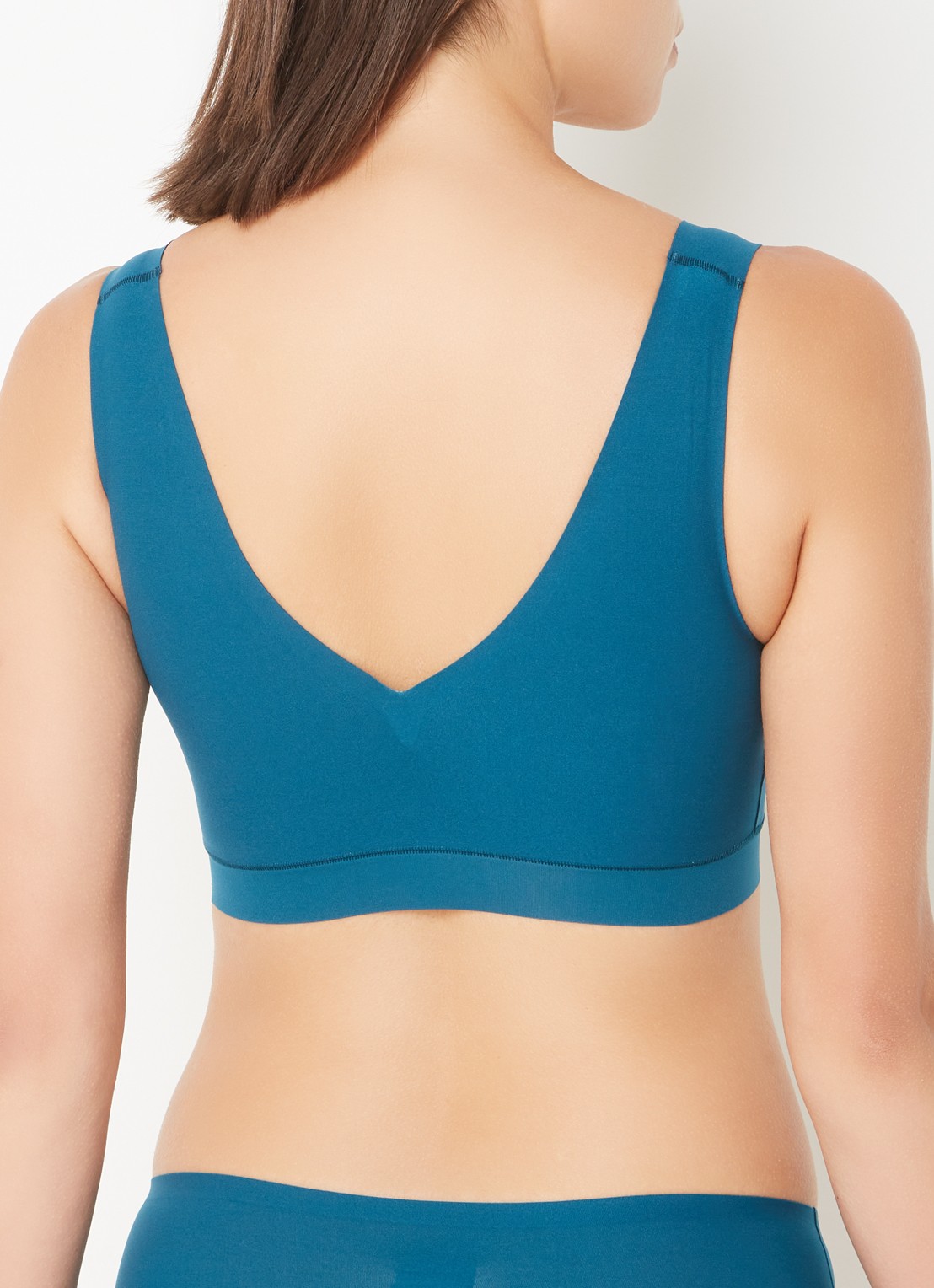 Chantelle Naadloze bralette met vulling - achterkant zeegroen