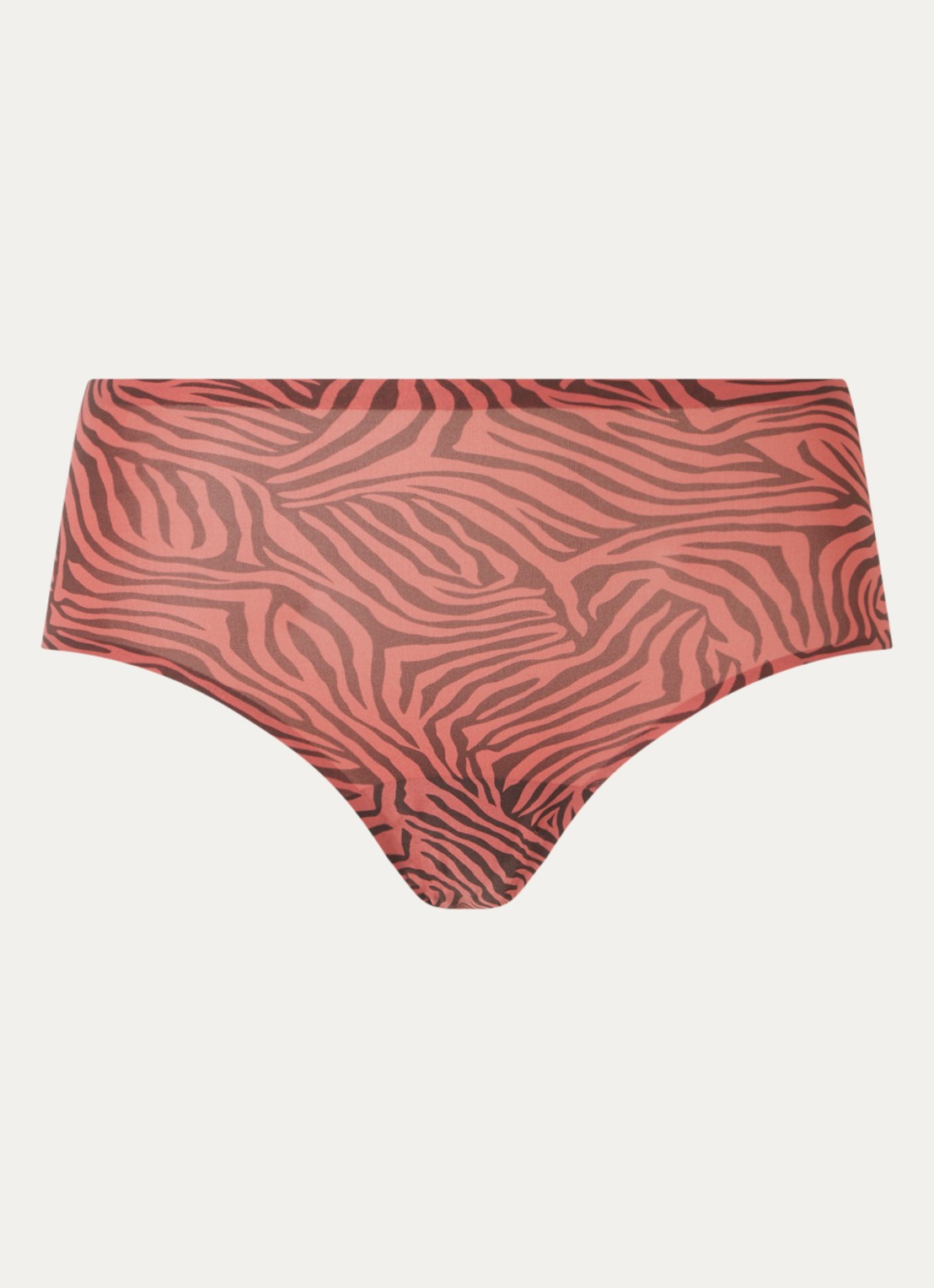 Chantelle Naadloze hipster met panterprint - voorkant 4 steenrood