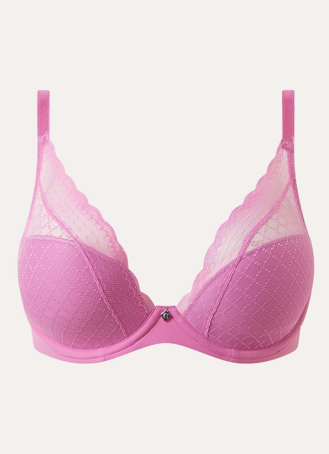 Chantelle Norah voorgevormde beugel bh met mesh - voorkant fuchsia