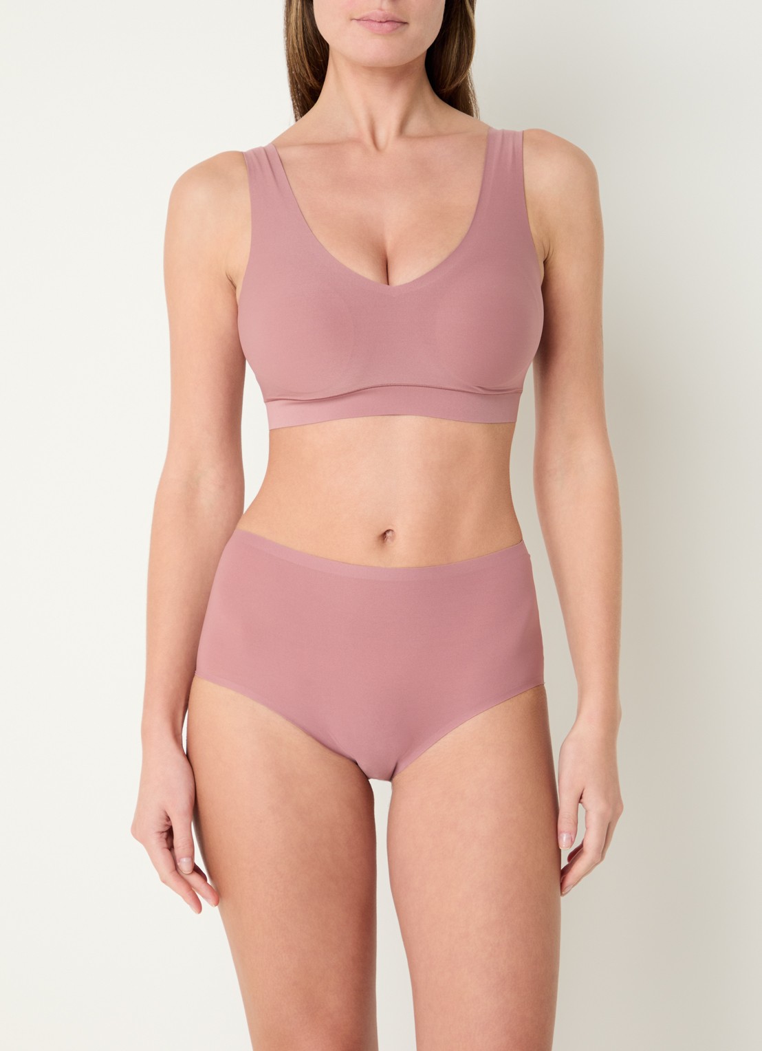 Chantelle One-size-fits-all high waisted naadloze slip - voorkant 2 koraalroze