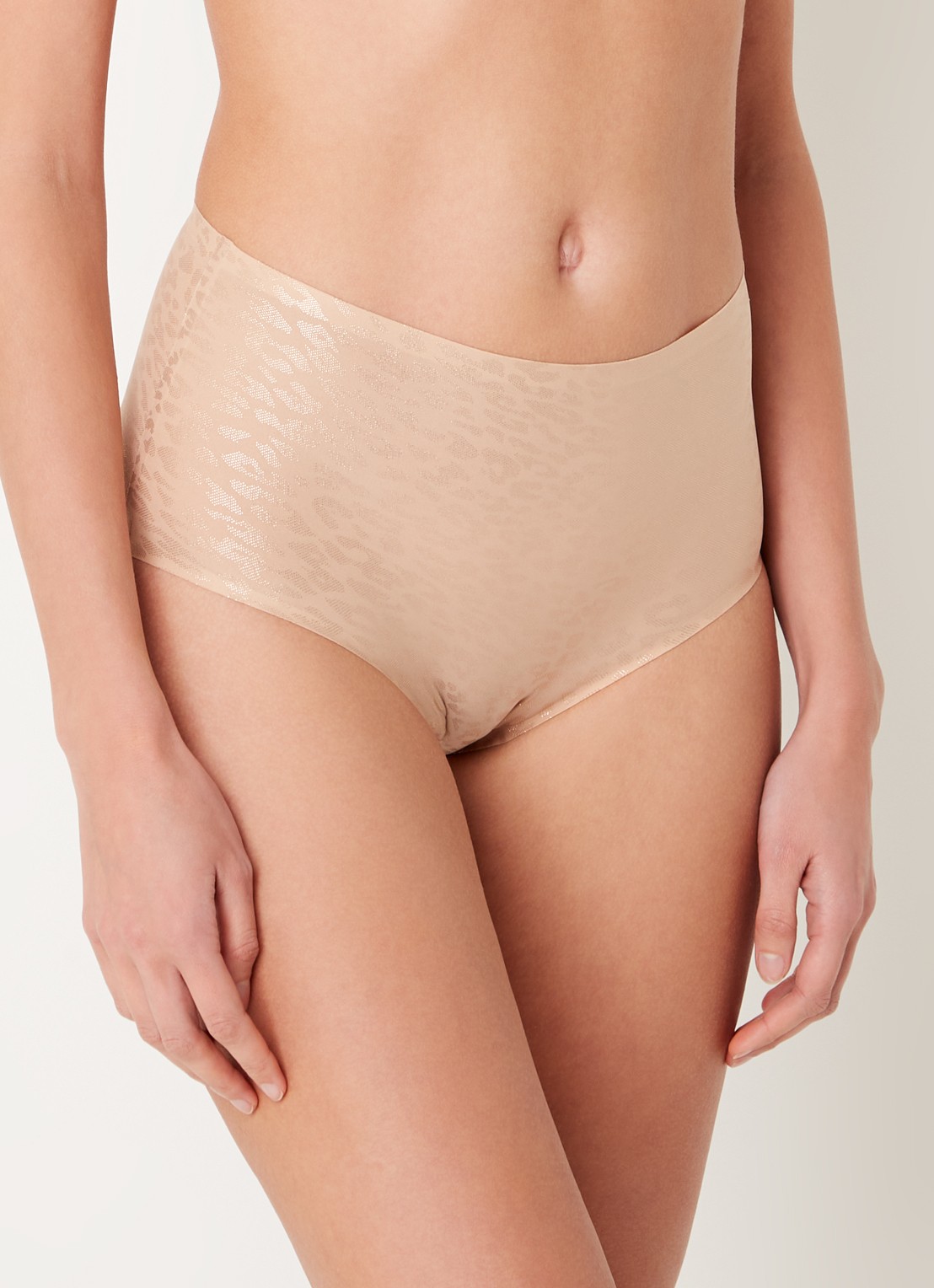 Chantelle One-size-fits-all naadloze high waisted slip met metallic finish - detail 4 lichtgrijs