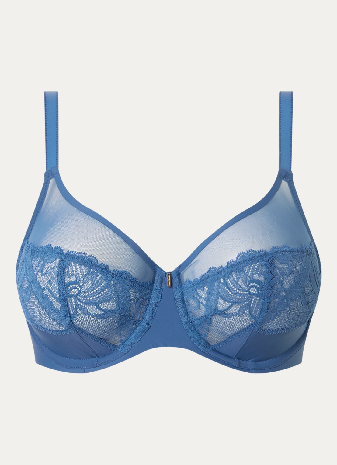 Chantelle Orangerie Dream beugel bh met kant - voorkant 3 blauw