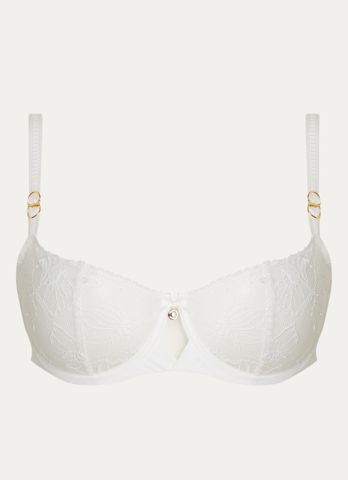 Chantelle Orchids balconette bh van kant - voorkant 4 wit