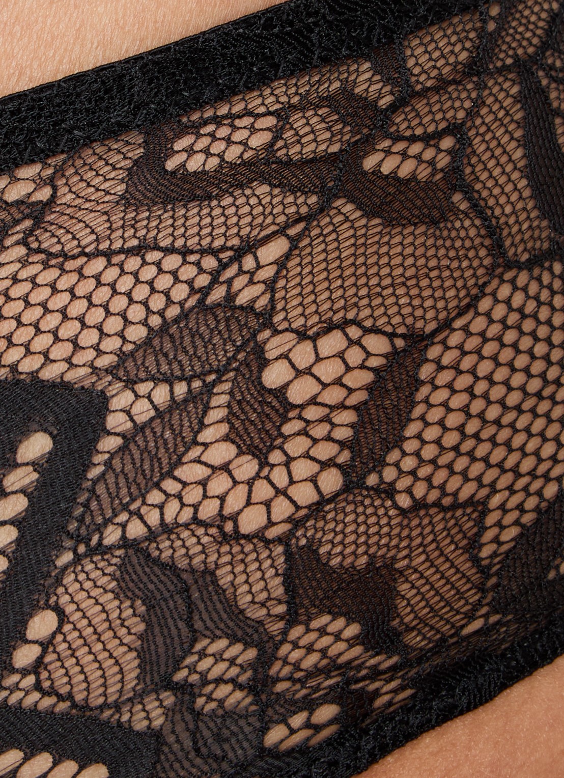 Chantelle Origins high waisted naadloze slip met kant - detail 2 zwart