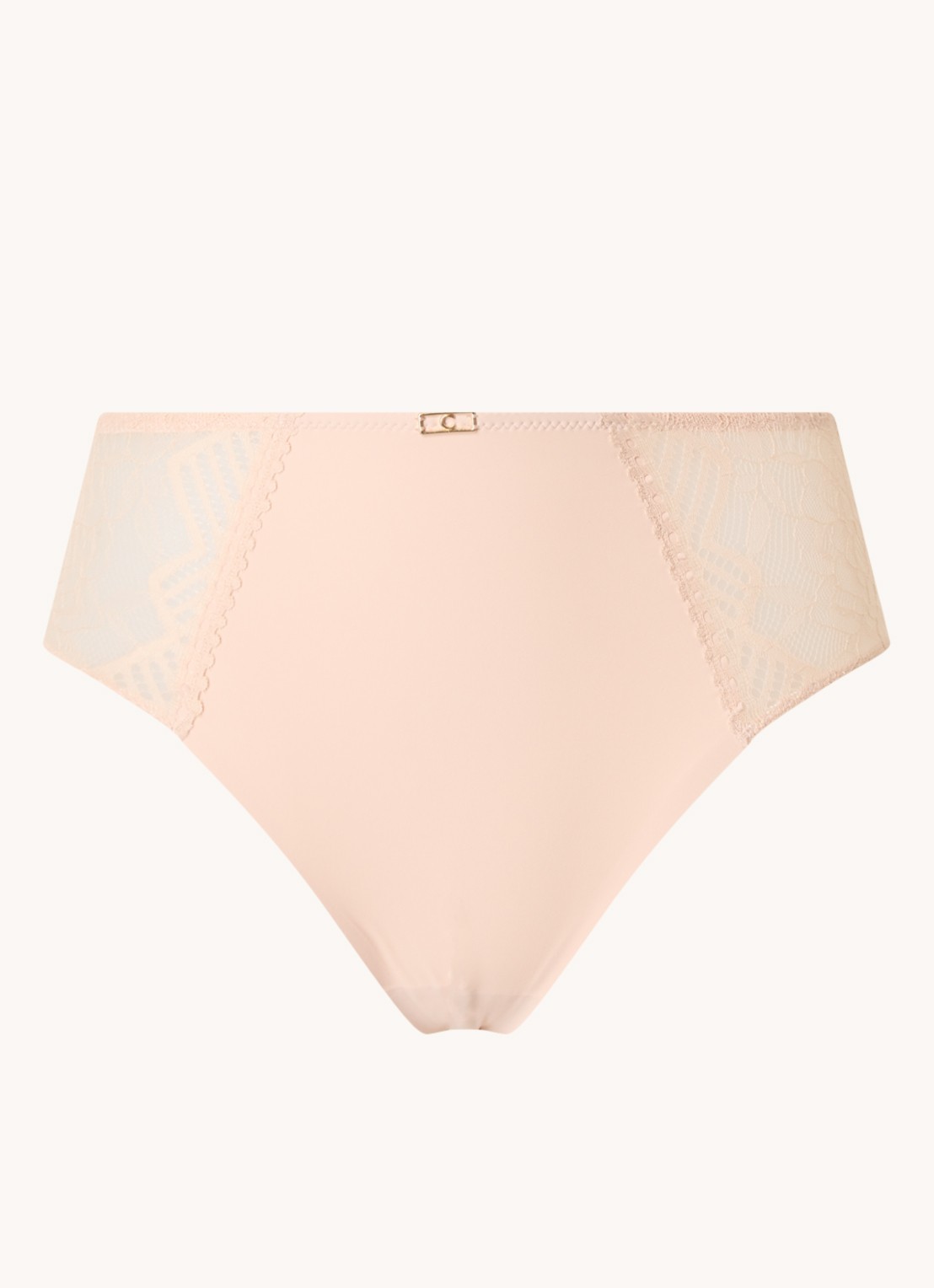 Chantelle Origins high waisted naadloze slip met kant - voorkant 3 beige
