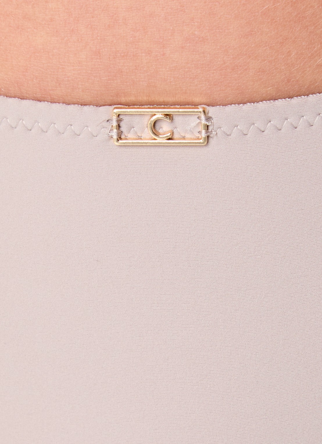 Chantelle Origins high waisted naadloze slip met kant - detail 3 taupe