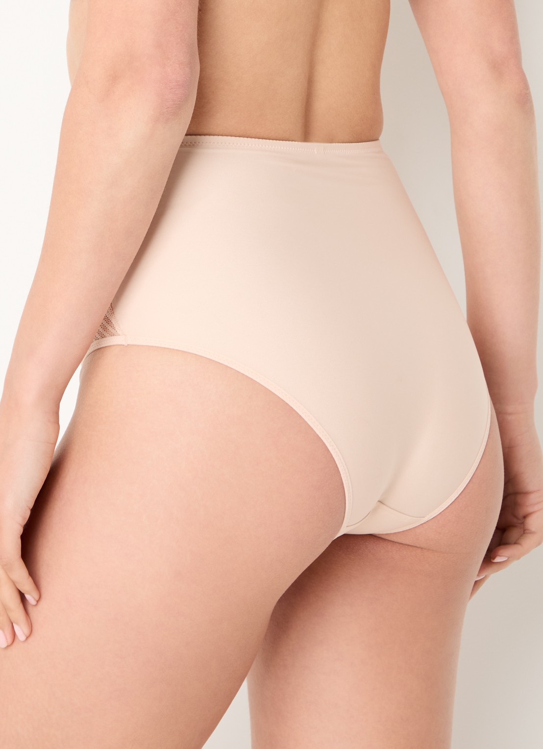 Chantelle Play high waisted slip met kant - achterkant 4 lichtroze