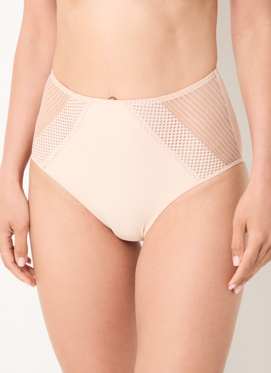Chantelle Play high waisted slip met kant - detail 2 lichtroze
