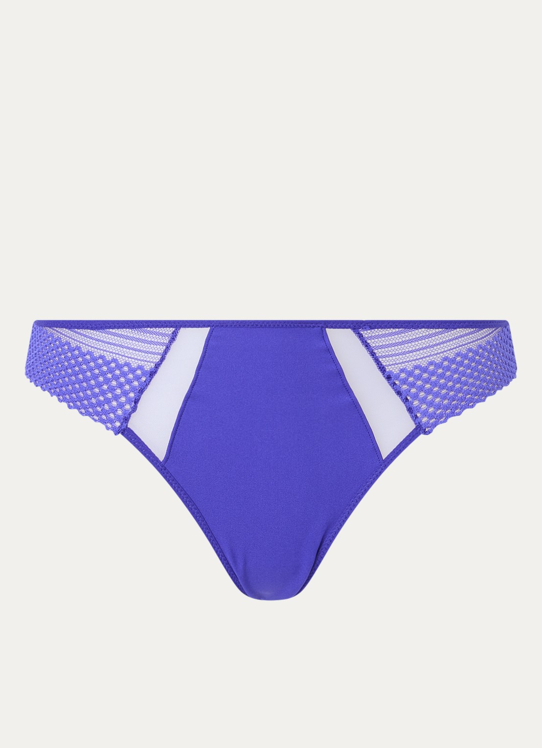 Chantelle Play tanga met kant - voorkant 3 paars
