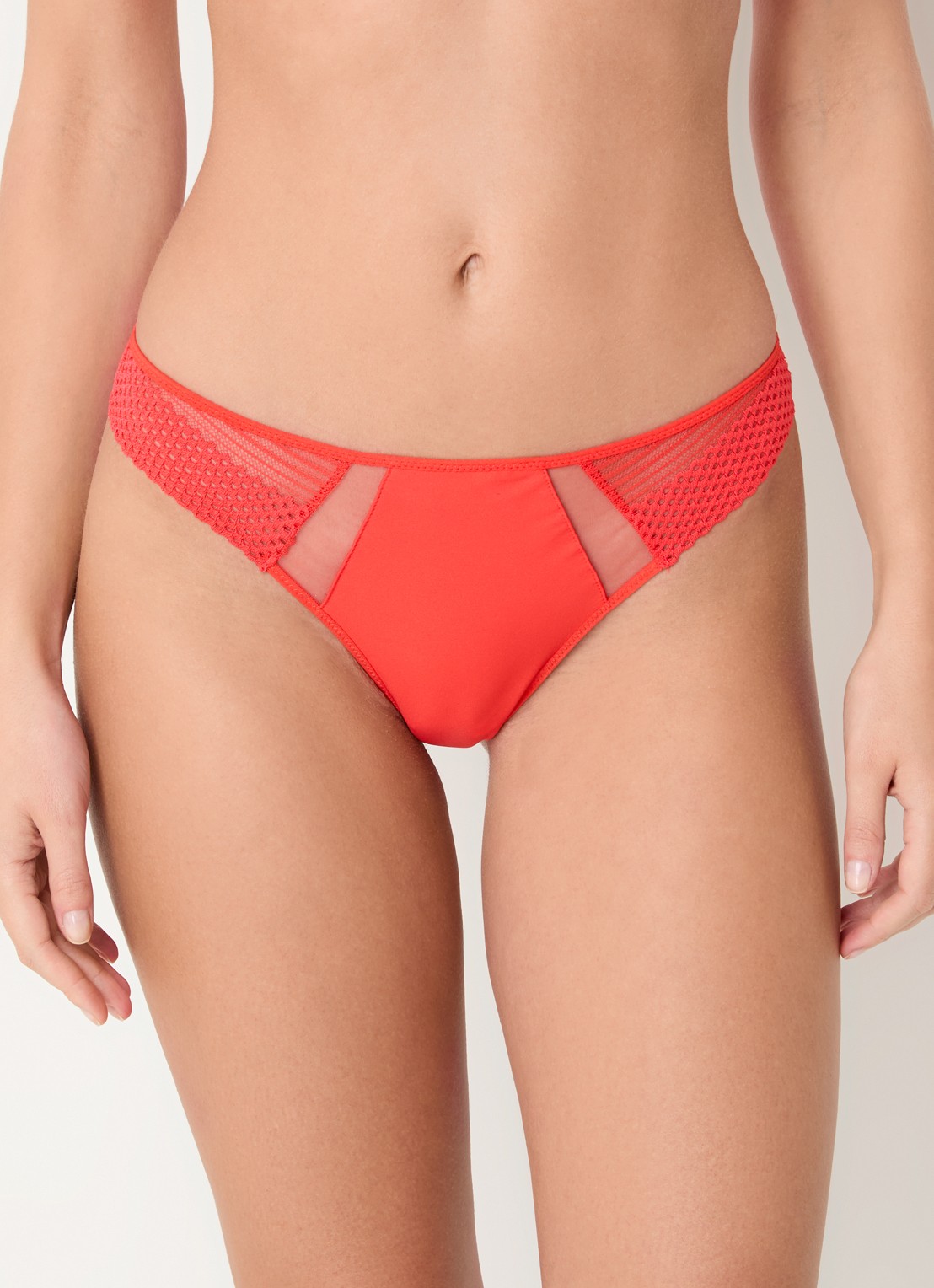 Chantelle Play tanga met kant - voorkant 5 rood