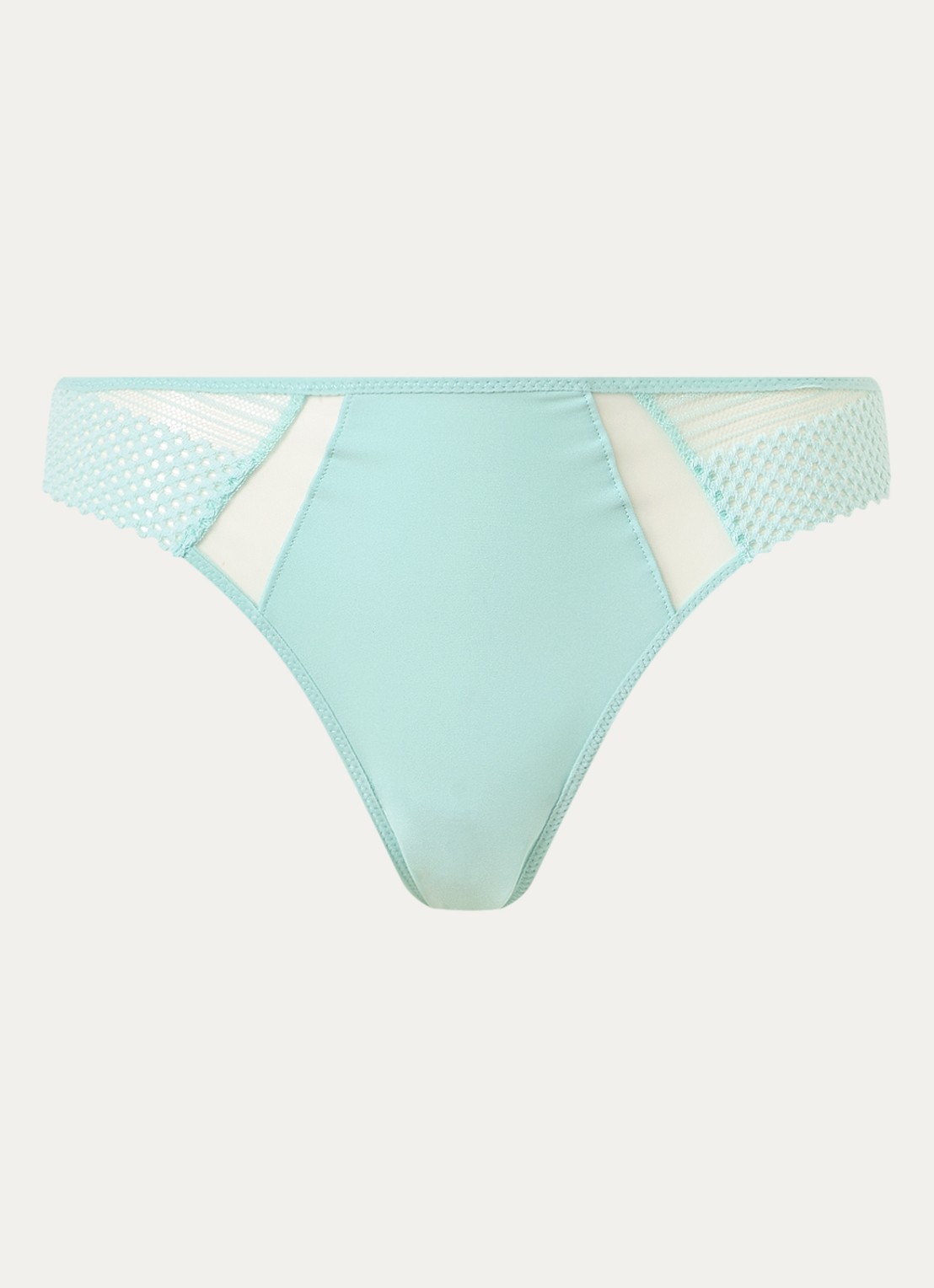 Chantelle Play tanga met kant - voorkant mint