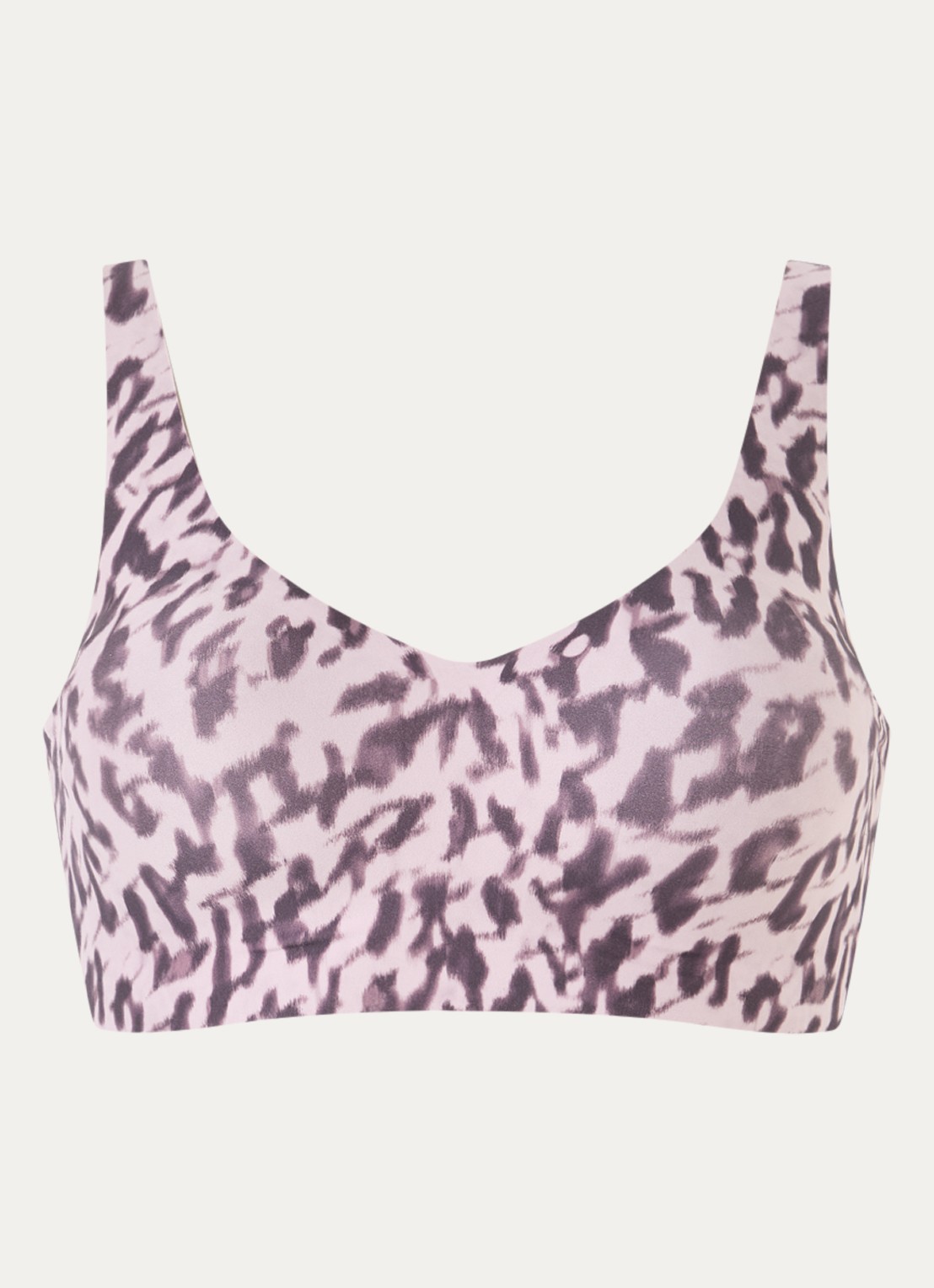 Chantelle Power voorgevormde bralette met panterprint  - voorkant roze