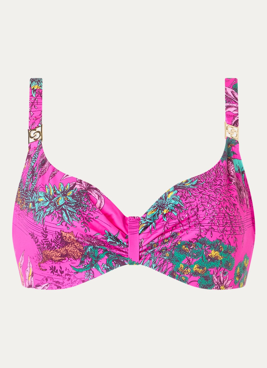 Chantelle Sauvage bikinitop met beugel - voorkant 3 donkerroze