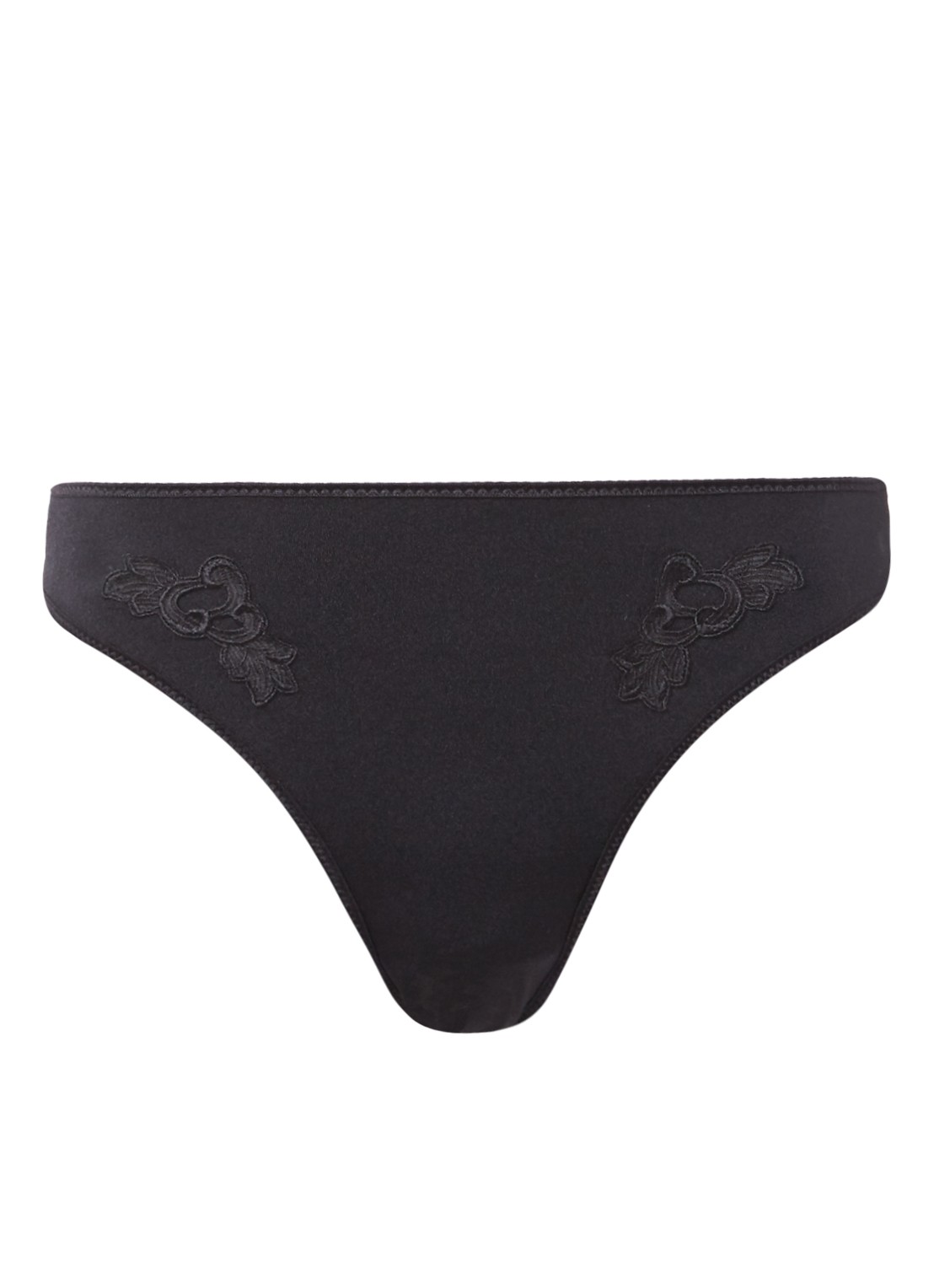 Chantelle Slip met borduring - voorkant 3 zwart