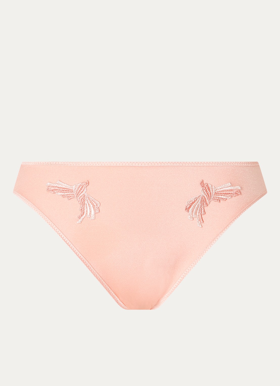 Chantelle Slip met borduring - voorkant zalmroze