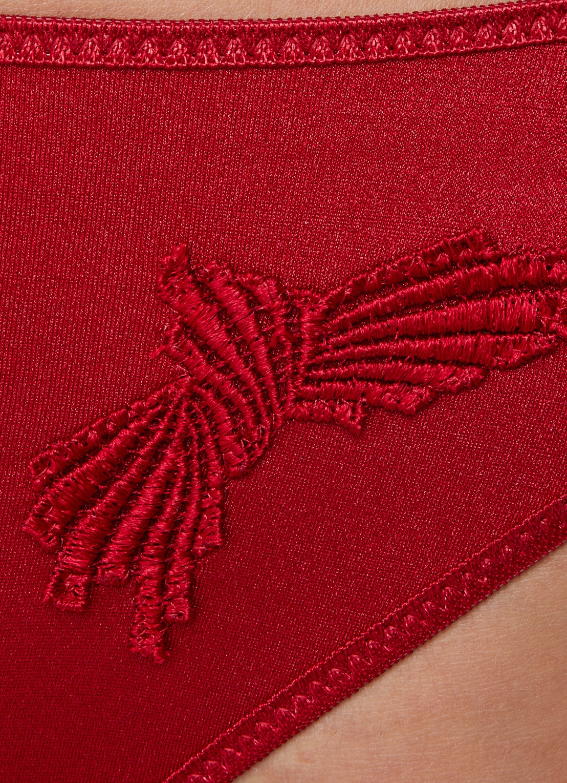 Chantelle Slip met borduring - detail 3 rood