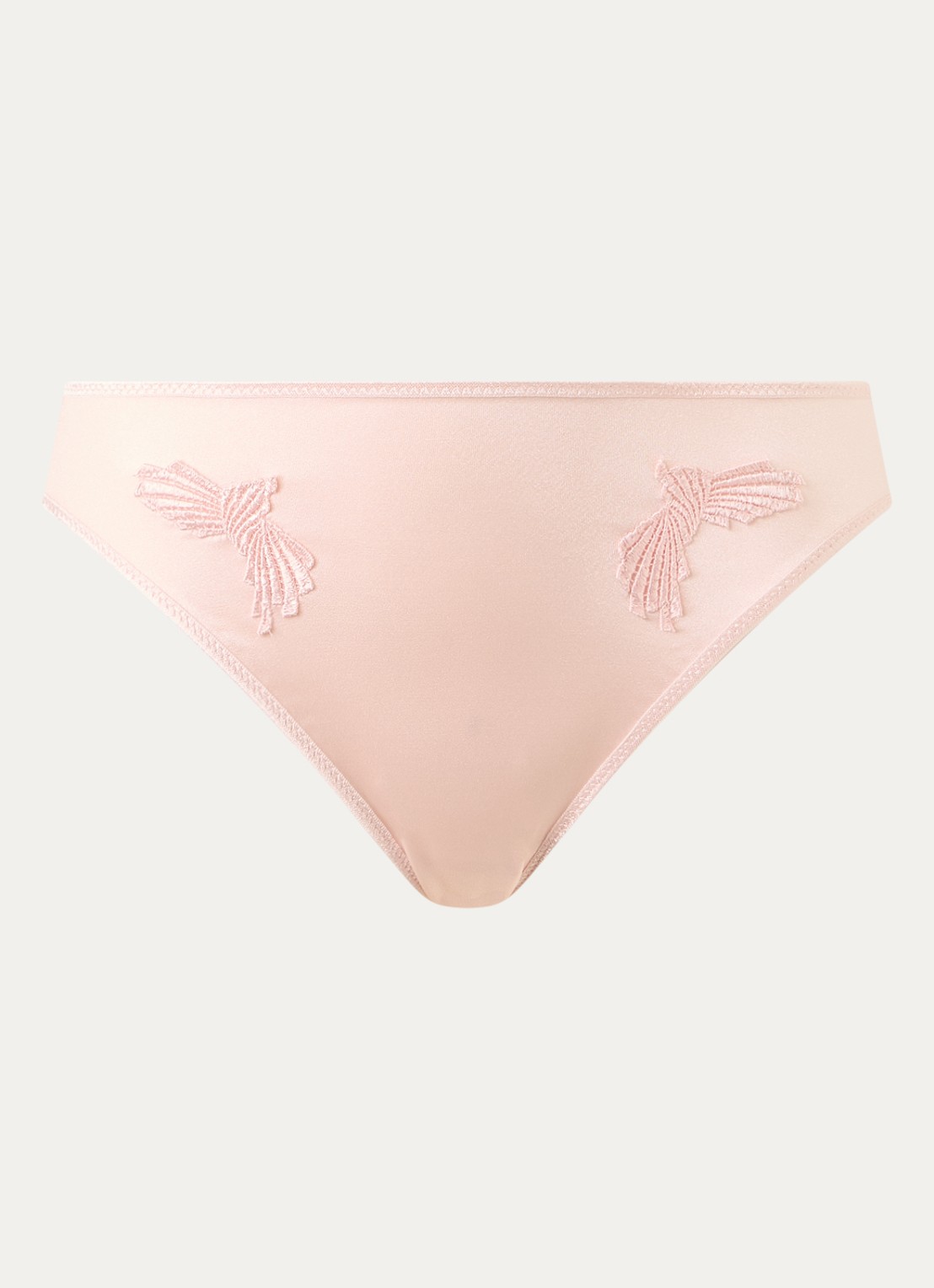 Chantelle Slip met borduring - voorkant lichtroze