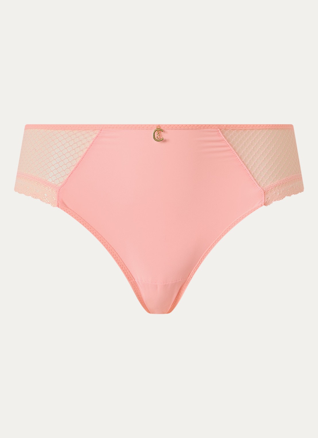 Chantelle Slip met kant - voorkant zalmroze