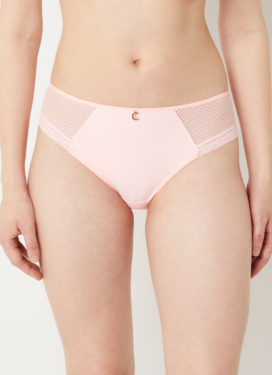 Chantelle Slip met kant - voorkant 2 zalmroze