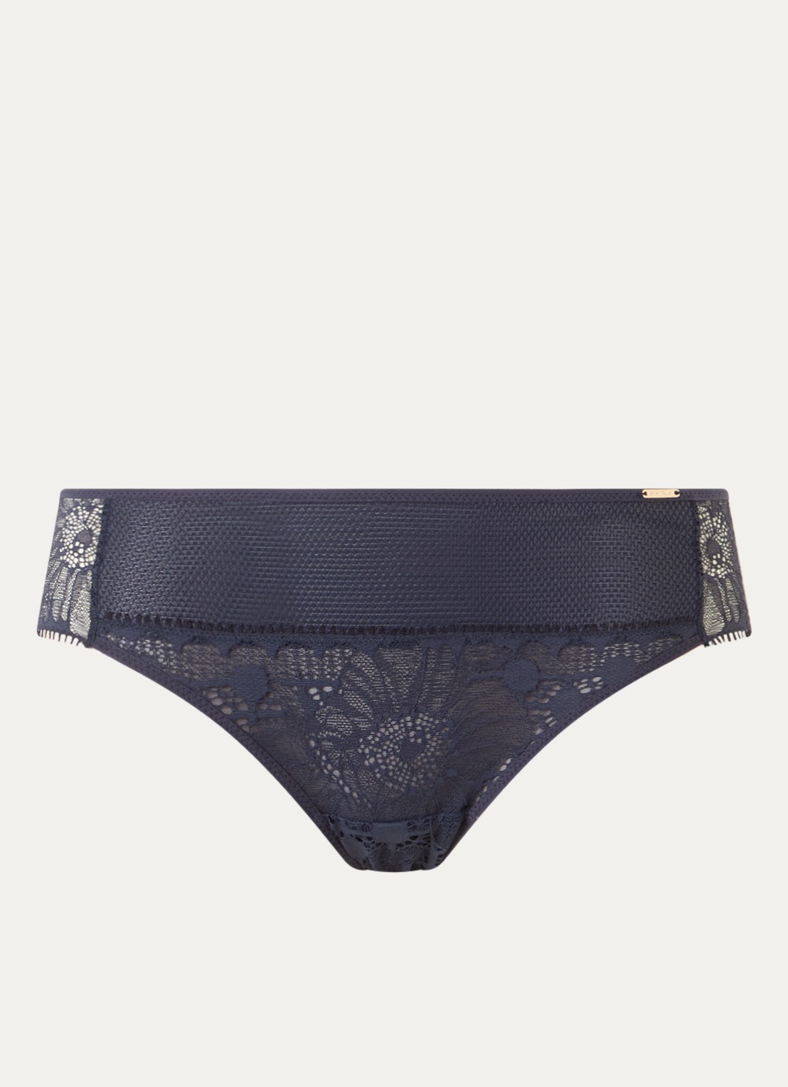 Chantelle Slip met kant - voorkant donkerblauw