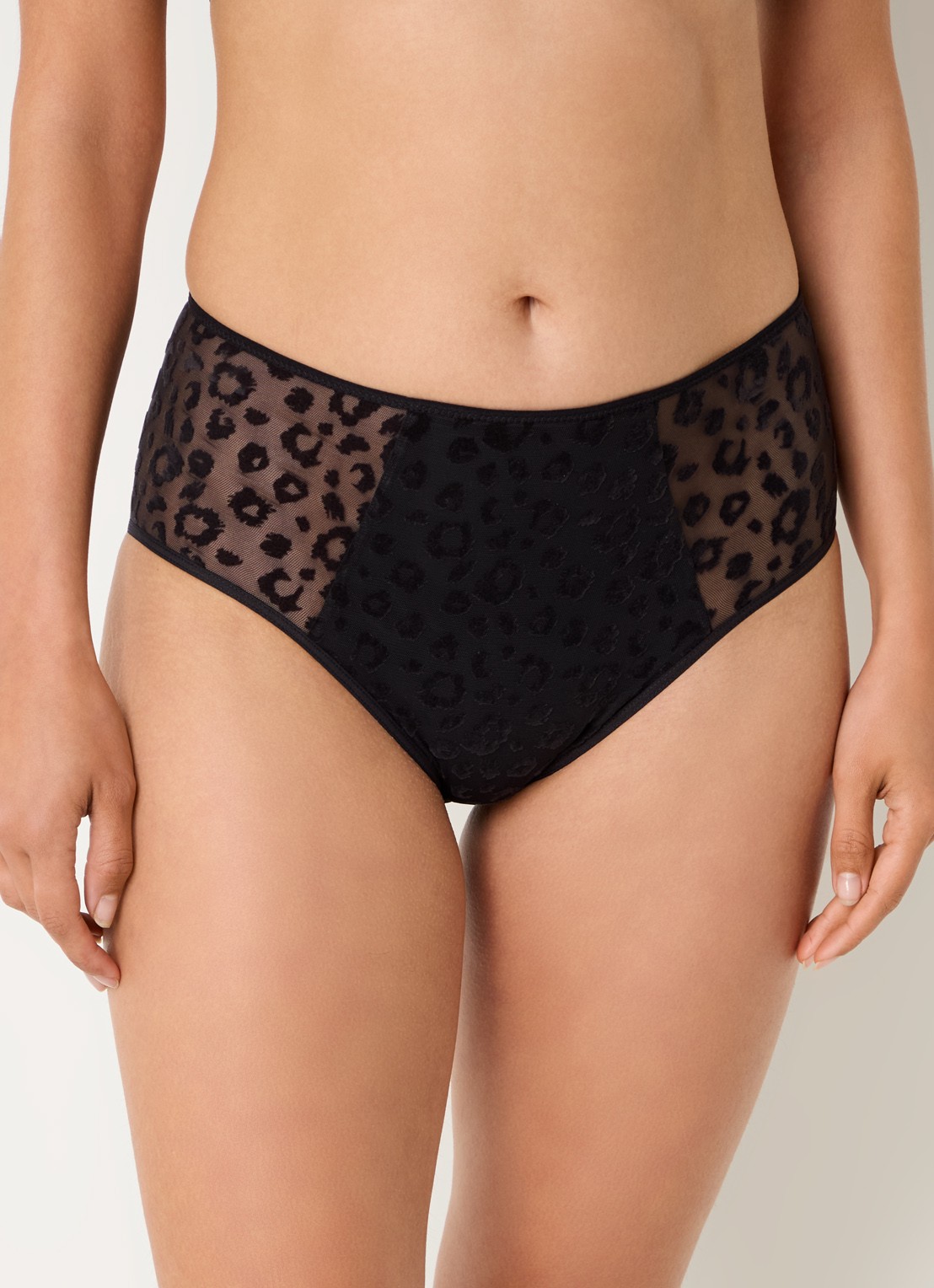Chantelle Slip met mesh - detail 4 zwart