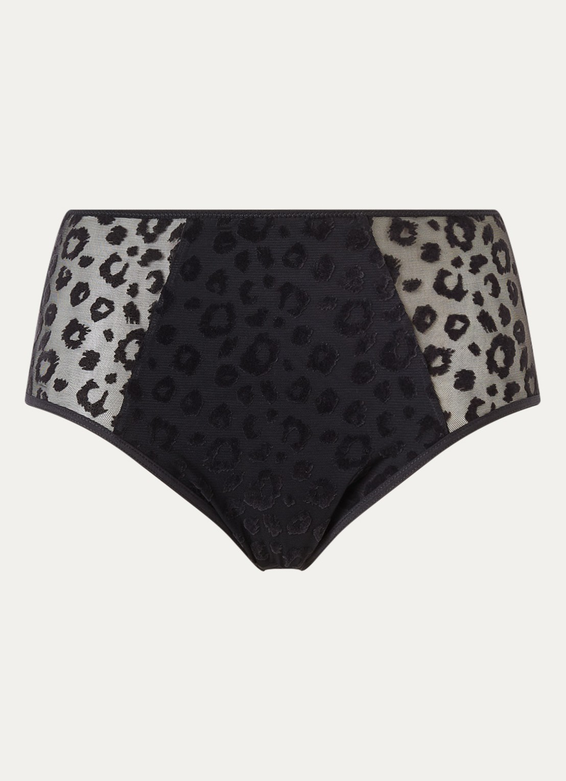 Chantelle Slip met mesh - voorkant 2 zwart