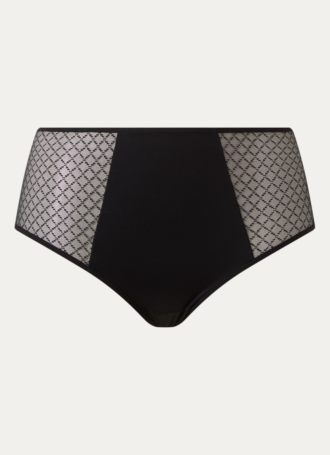 Chantelle Slip met opengewerkt dessin - voorkant 2 zwart