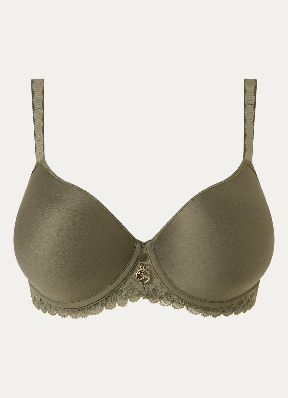 Chantelle Sublime voorgevormde beugel bh met kant - voorkant 4 bronsgroen