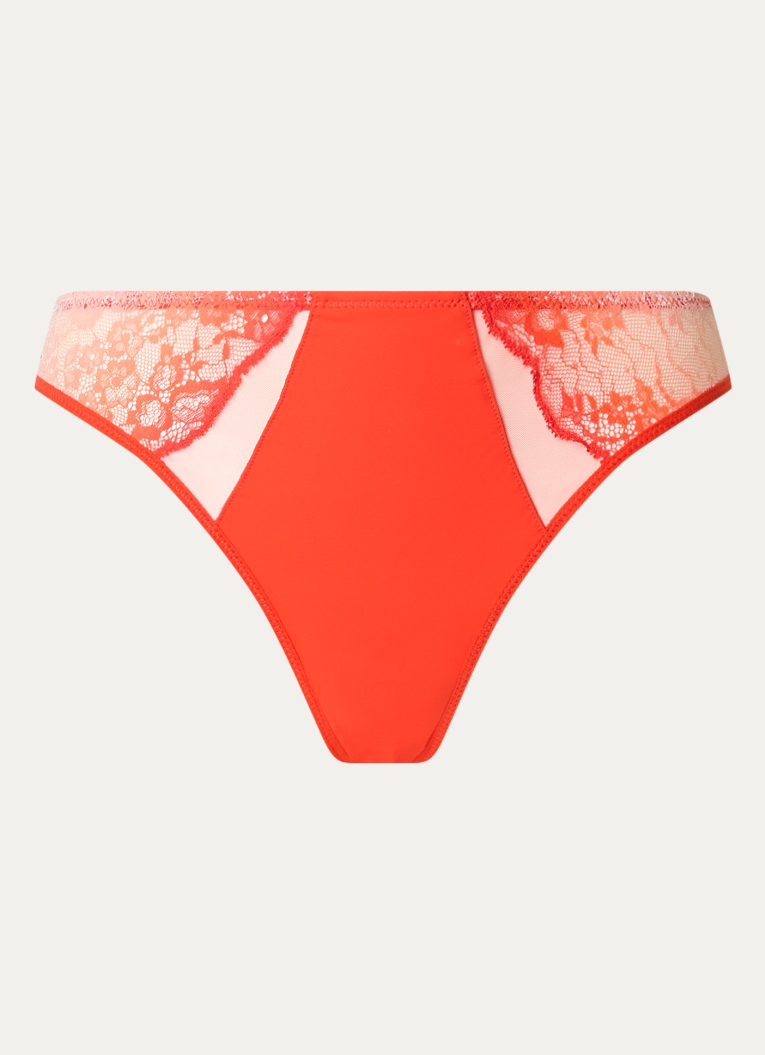 Chantelle Tanga met kant - voorkant orange
