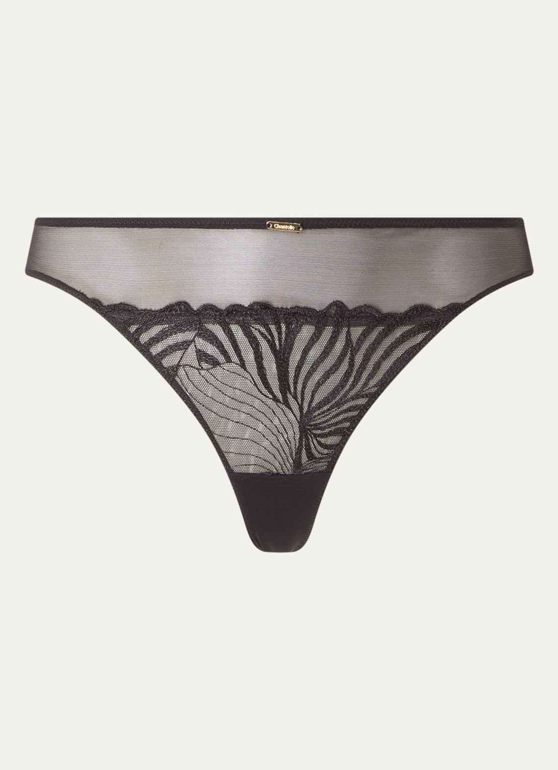 Chantelle Tanga van mesh - voorkant 4 zwart