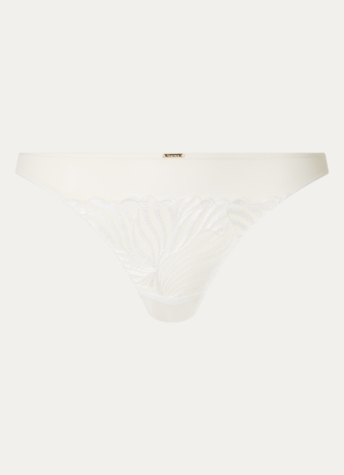 Chantelle Tanga van mesh - voorkant gebroken wit
