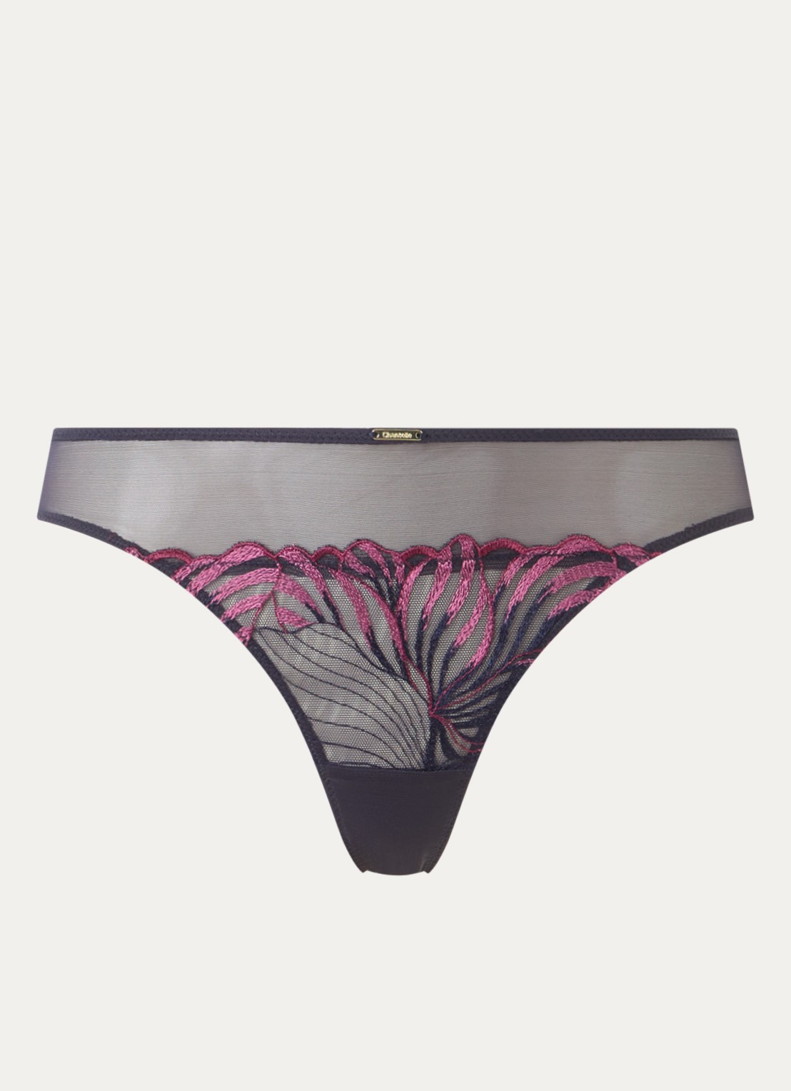 Chantelle Tanga van mesh - voorkant 6 donkerblauw